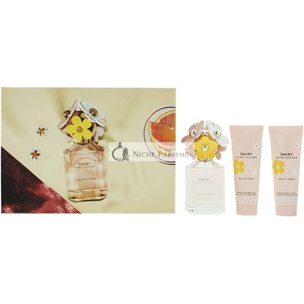 Marc Jacobs Daisy Eau So Fresh Geschenkset: Eau De Toilette 75ml, Körperlotion 75ml, Duschgel 75ml