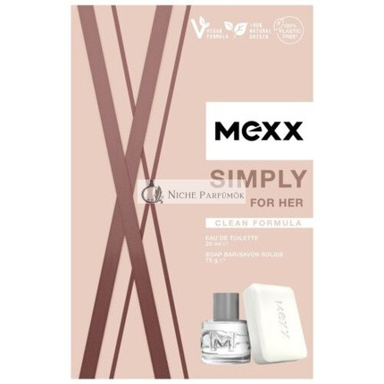 Mexx Simply for Her Ajándékcsomag Eau de Toilette 20ml és Szappan 75g