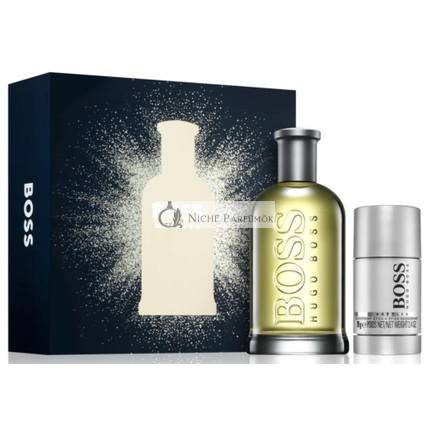 BOSS BOTTLED Ajándékcsomag, 200ml EdT Spray + 75ml Deo Stick