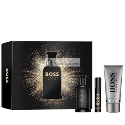   Hugo Boss Bottled Parfum férfiaknak, háromrészes ünnepi ajándékcsomag