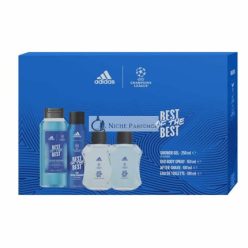   Adidas Bajnokok Ligája Legjobbjai Eau De Toilette Spray, 100ml, 4 darabos szett