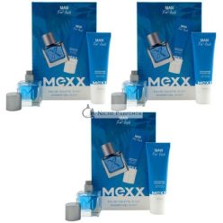   Mexx Geschenkset für Männer 3 x 30ml EDT Spray und 3 x 50ml Duschgel