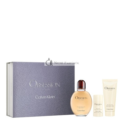 Calvin Klein Männer Obsession 3-teiliges Geschenkset, 125ml + 100ml