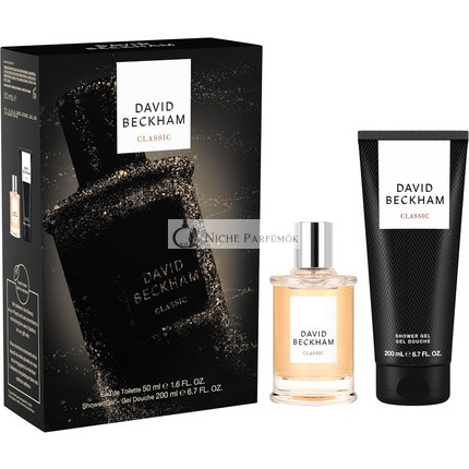 David Beckham Classic Ajándékcsomag Férfiaknak, Eau De Toilette 50ml és Tusfürdő