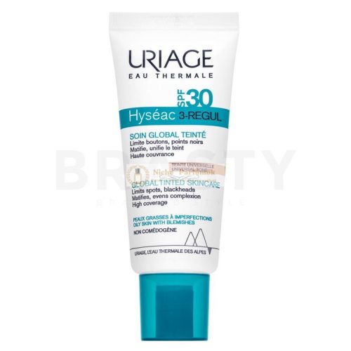 Uriage Hyséac 3-Regul SPF30 Global Tinted Skincare tonizáló és hidratáló emulziók matt hatású 40 ml