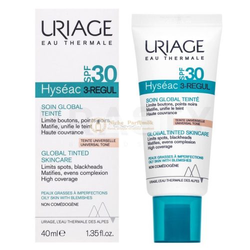 Uriage Hyséac 3-Regul SPF30 Global Tinted Skincare tonizáló és hidratáló emulziók matt hatású 40 ml
