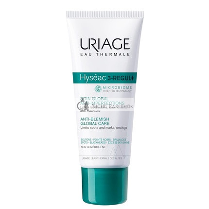 Uriage Hyseac 3-regul+ Gesichtsbefeuchter für fettige, zu Akne neigende Haut, 1,35