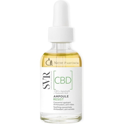 SVR CBD Ampulle Resist Antioxidant Beruhigendes Gesichtsöl-Serum für Empfindliche, Stressanfällige Haut, die zu Rötungen neigt, 30ml