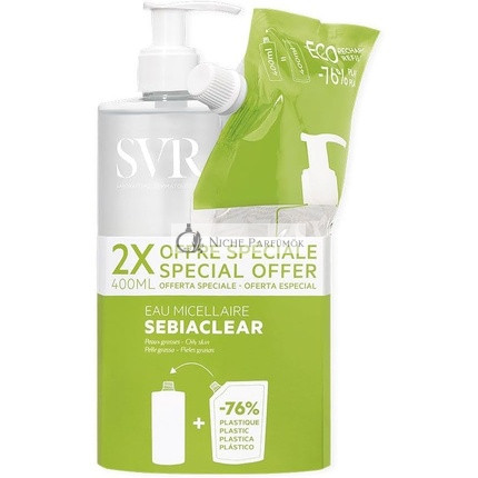SVR Sebiaclear Mizellenwasser 400ml + Eco Nachfüllpack 400ml