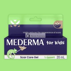   Mederma gyerekeknek hegkezelő krém, lila színű, átlátszóvá dörzsölhető, gyerekbarát illat, 20ml