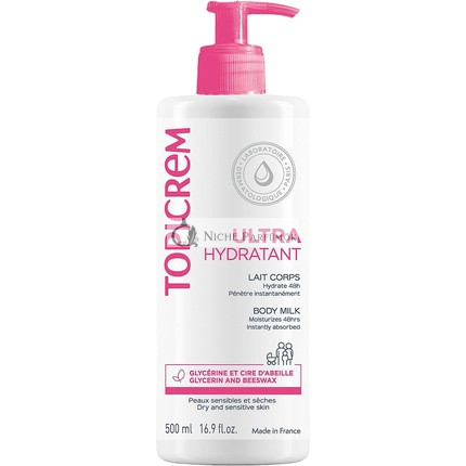 Topicrem Ultra-Moisturising Body Milk, Ultra hidratáló testápoló tej, 500ml
