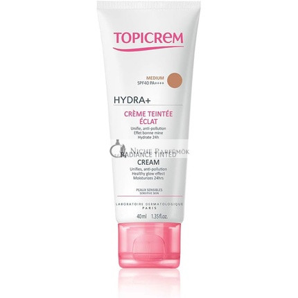 Topicrem Hydra+ Ragyogó Tinted Cream SPF 40 40ml Közepes
