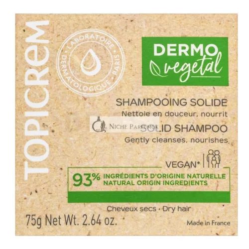 Topicrem Dermo Vegetal Solid Shampoo festes mit nahrhaften Effekt für trockenes Haar 75 g
