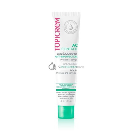 Topicrem Balanced Care AC Control - Pflege gegen Unreinheiten und Sebumregulator für empfindliche Haut, 40 ml