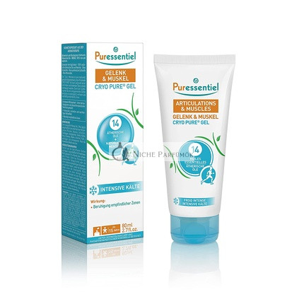 Gelenk- & Muskel-Cryo Pure Gel mit 14 ätherischen Ölen 80ml - Intensive Kühlwirkung - Beruhigt empfindliche Bereiche