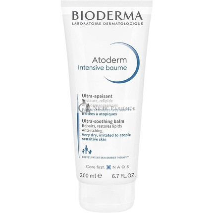 Bioderma Atoderm Intensive Balz Ultra Nyugtató Emolliens Krém Nagyon Száraz, Viszkető Ekcémára Hajlamos Bőrre, 200 ml