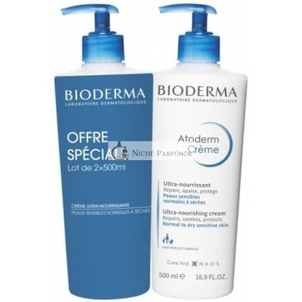 Bioderma Atoderm Ultra-Nourishing Hidratáló Krém 500ml - 2 db csomag