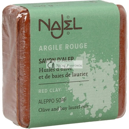 Najel Aleppo-Seife mit rotem Ton, 100g