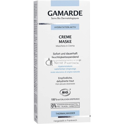 GAMARDE Bio-Kozmetikum Hyaluronsavas Hidratáló Krémmaszk Száraz Bőrre, 40ml