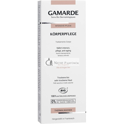 GAMARDE Bio-Kozmetikumok Testápoló Napraforgó, Levendula és Argan Olajjal - Gazdag Testápoló Száraz és Nagyon Száraz Bőrre - Tápláló Testápoló Nőknek és Férfiaknak - Vegán - 200ml