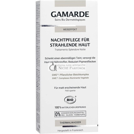 GAMARDE Bio-Kosmetik Fehér Hatás Éjszakai Ápolás Ragyogó Bőrért 40ml