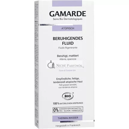 GAMARDE Bio-Kosmetik Beruhigende Flüssigkeit 100% Natürlicher Feuchtigkeitsgel für Gestresste Haut, 40 ml