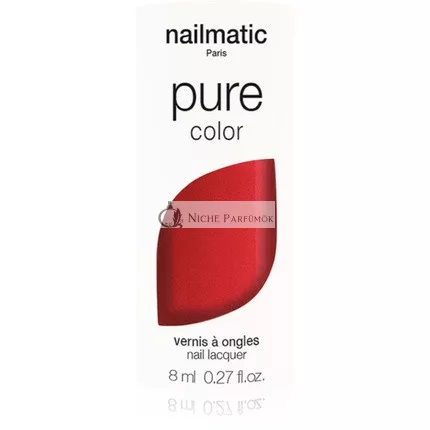 Nailmatic Pure Color Körömlakk - AMOUR-Rouge Nacre / Piros Csillogás, 8 ml