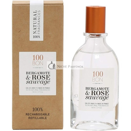 100bon Bergamot & Wild Rose EDP, 50ml - Eleganter blumiger Duft mit natürlichen Inhaltsstoffen