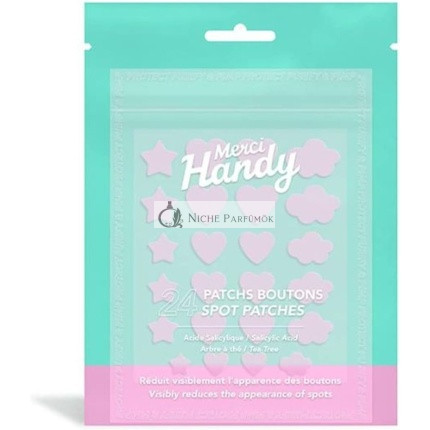Merci Handy Pattanáskezelő Tapasz 24 db - Szalicilsav és Teafaolaj - 3 Méret és Forma, Hidrokolloid Pattanáskezelő Tapasz