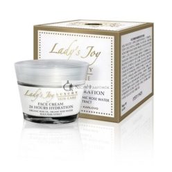   Lady's Joy Luxus 24 órás Arckrém 50ml Organikus Rózsaolajjal és Organikus Rózsa Vízével