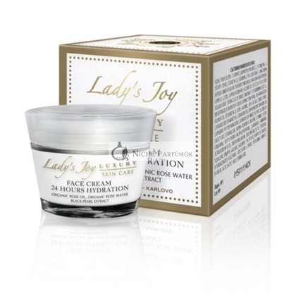 Lady's Joy Luxus 24 órás Arckrém 50ml Organikus Rózsaolajjal és Organikus Rózsa Vízével