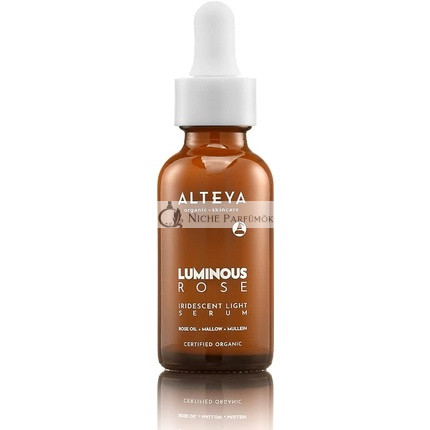 Alteya Organisches Strahlendes Rosen-Gesichtsserum 30ml - NaTrue Zertifiziert Organisch Reines Natürliches Leichtes Feuchtigkeitsserum für Alle Hauttypen