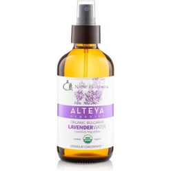   Alteya Organic Levendula Víz Spray 240ml - 100% Tiszta Levendula Hidrolát - USDA Tanúsított Organikus - Arc Tonizáló, Revitalizáló Testápoló, Haj és Fejbőr Ápolására - Tisztít, Nyugtat, Egyensúlyoz, Hidratál