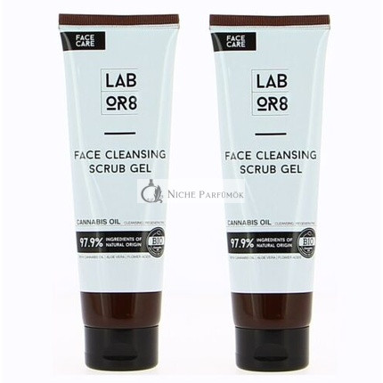 Labor8 Hanf Gesichtsreinigungs-Exfoliator mit Hanföl, 250ml