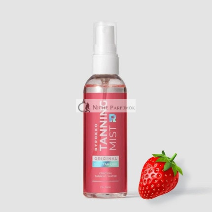 BYROKKO Erdbeer-Selbstbräunungsspray für Gesicht und Körper, 100 ml mit Hyaluronsäure und Vitamin B