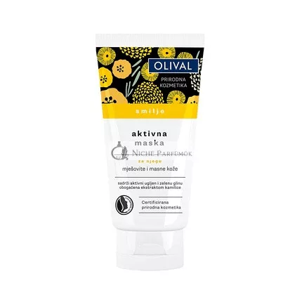 Olival Aktivierte Kohle Gesichtsmaske mit Immortelle Öl, 75 ml