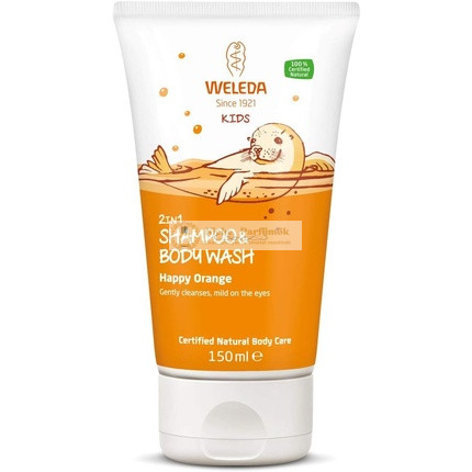 Weleda Bio Gyerek 2in1 Tusfürdő és Sampon Gyümölcsös Narancs, 150ml
