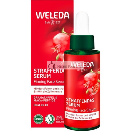WELEDA Organikus Firmáló Szérum Természetes Kozmetikumok Anti-Aging Arcbőrápoló Koncentrátum Gránátalma Mag Olajjal és Maca Peptidekkel 30ml