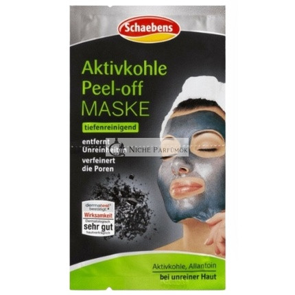 Schaebens Aktivkohle Detox Peel-Off Maske - 16ml, Porenverengende Tiefenreinigungsformel