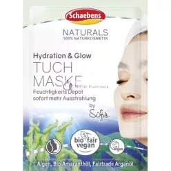   Schaebens NATURALS Feuchtigkeit & Strahlende Gesichtsmaske mit Algen, Bio-Amaranthöl und Fairtrade-Arganöl - Vegan - 100% Naturkosmetik