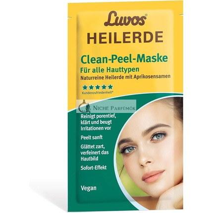 Luvos Gyógyító Agyag Tisztító-Hámlasztó Maszk Aprikószemekkel, 7,5 ml - 2 db-os csomag