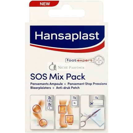 Hansaplast SOS Mix Pack Pflaster Amoule + Pflaster Druckstop - 6er Pack