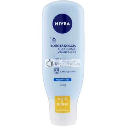 NIVEA Sminklemosó Zuhany alatt Arcbőrre és Szemre Normál Bőrre, 150ml