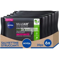   Nivea Micellás Víz Professzionális 20 Vízálló Sminklemosó Törlőkendő Érzékeny Bőrre