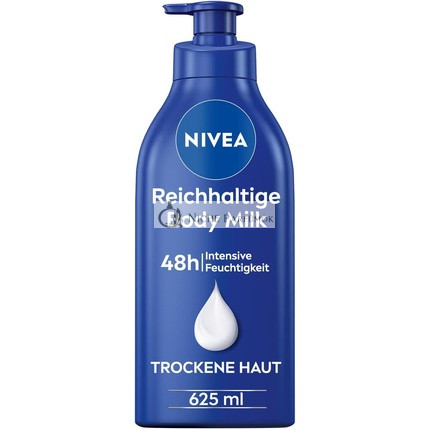 Nivea Gazdag Testápoló Tej, 625ml, 48 órás hidratáló lotion, 5 az 1-ben előnyökkel