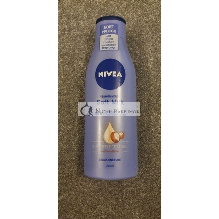 NIVEA Kényeztető Soft Tej Lotion 250ml Száraz Bőrre Mélyápoló Szérummal