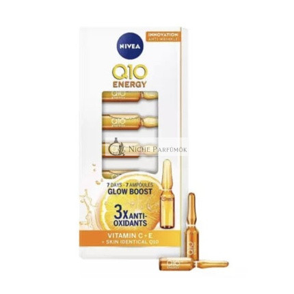 Nivea Arc Ampullák Q10 Energia Ragyogás Boost Vitamin E C Anti-Ránc Antioxidánsok