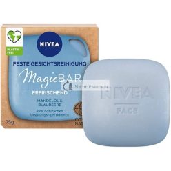   NIVEA MagicBar Erfrischendes Festes Gesichtsreinigungsmittel, 75g - Zertifizierte Naturkosmetik mit Mandelöl und Heidelbeeren