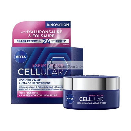 NIVEA Cellular Expert Filler Magas Hatékonyságú Anti-Aging Éjszakai Ápolás 50ml