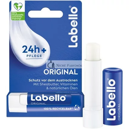 Labello Original Lippenbalsam mit Sheabutter, Vitaminen und natürlichen Ölen, 4.8g